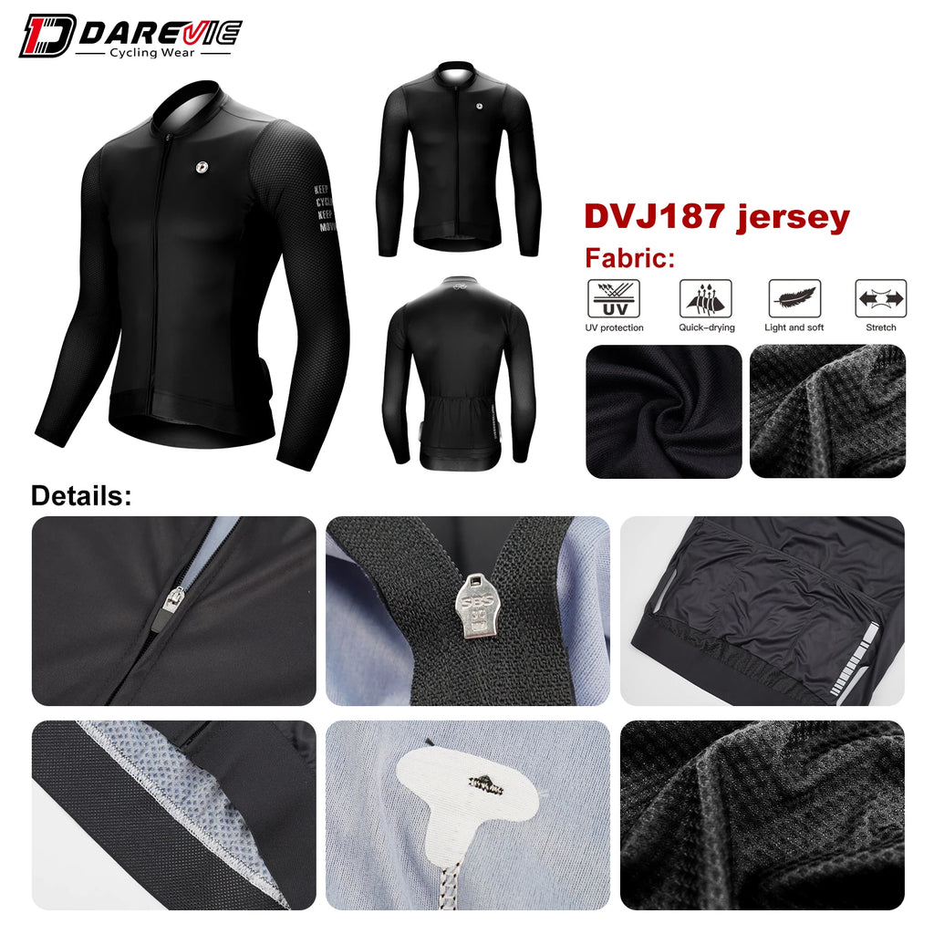 Men Cycling Jersey Breathable Long Sleeve Men's Cycling Clothing