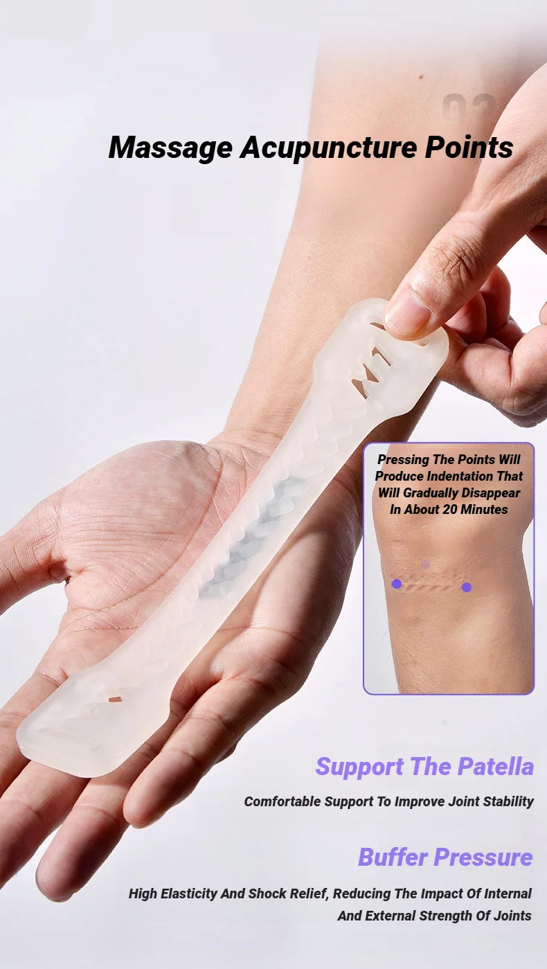 Adjustable PVC Knee Patellar Band Tendon Support Brace for Sports