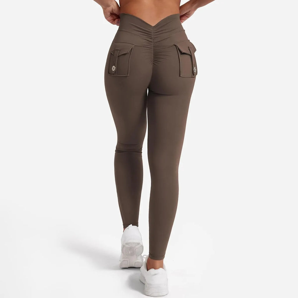 Women's Yoga Leggings With Buttocks Pocket