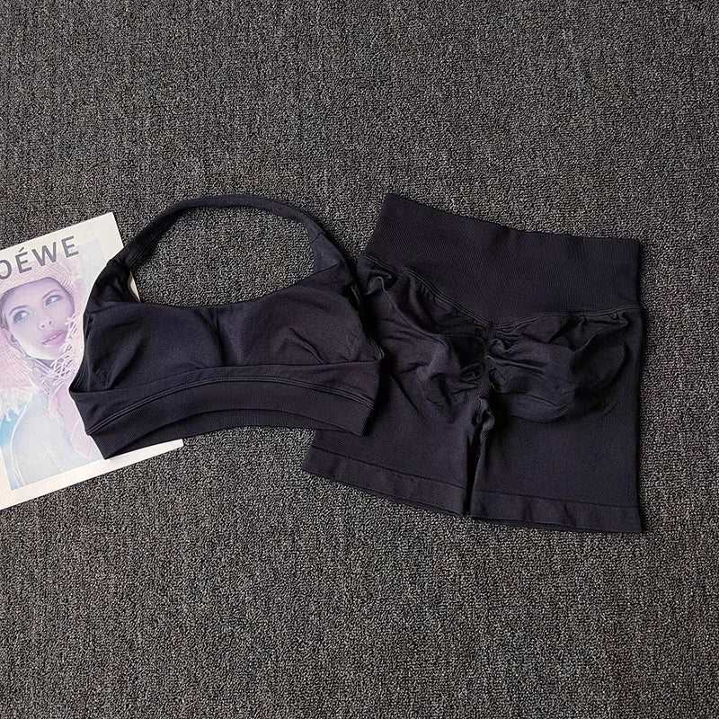 2 Piece Yoga Suit for Women Seamless Fitness Gym Outfit