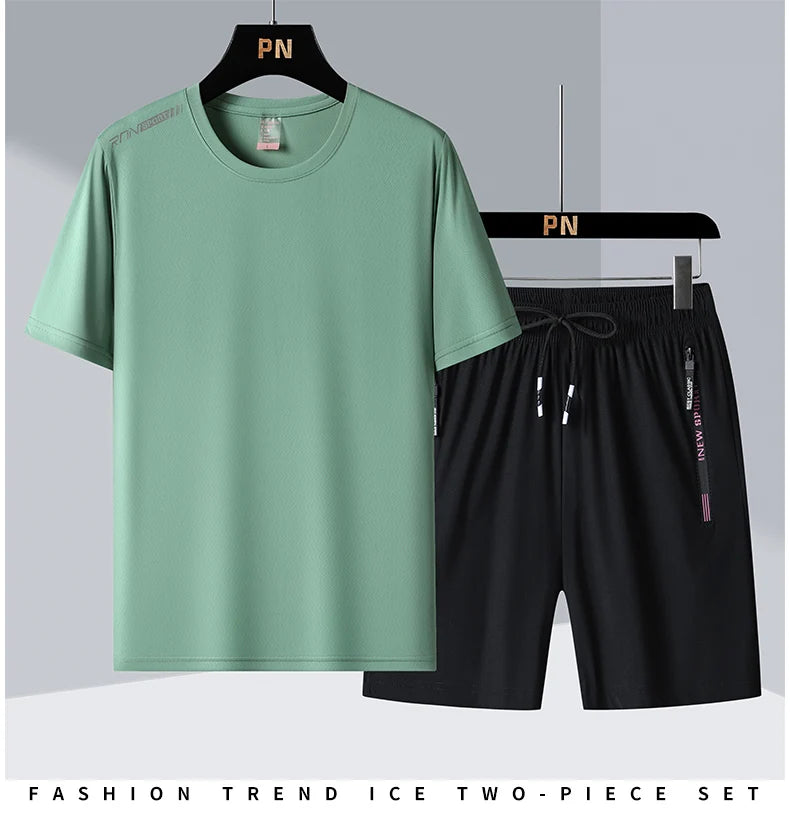 Women's Set Shorts And T-Shirt For Fitness And Exercise