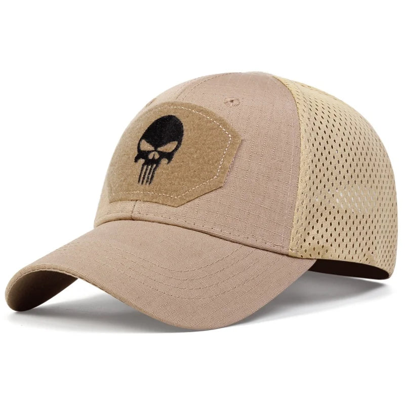 Unisex Skull Embroidery Cap