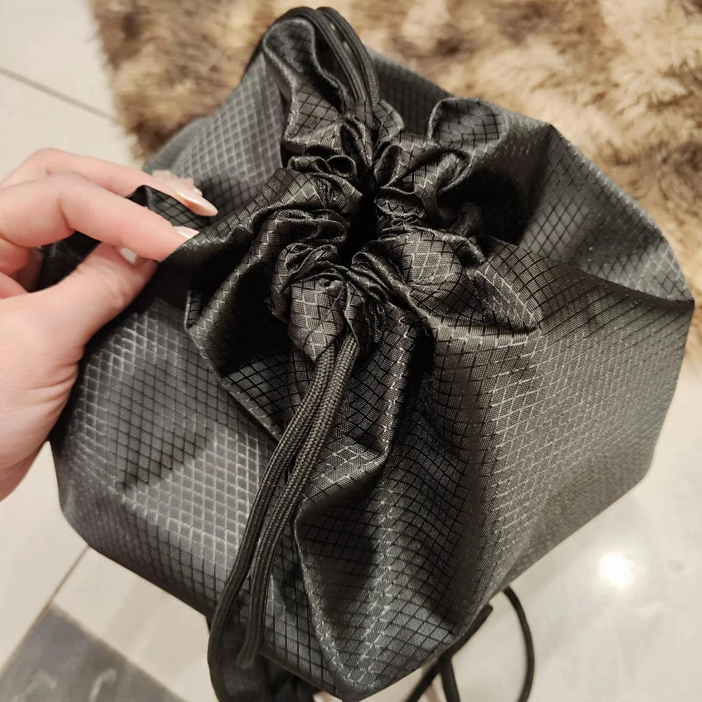 Portable Drawstring Backpack – Foldable Lightweight Bag for Travel, Gym & Outdoor