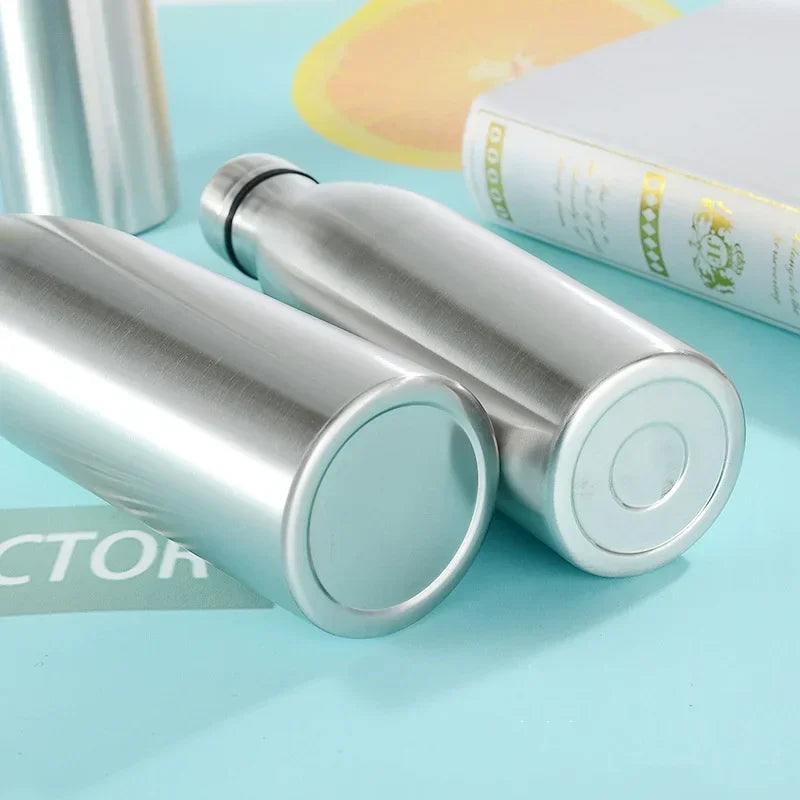 0.75/1 Liter Stainless Steel Water Bottle For Outdoor Camping Hiking Sports