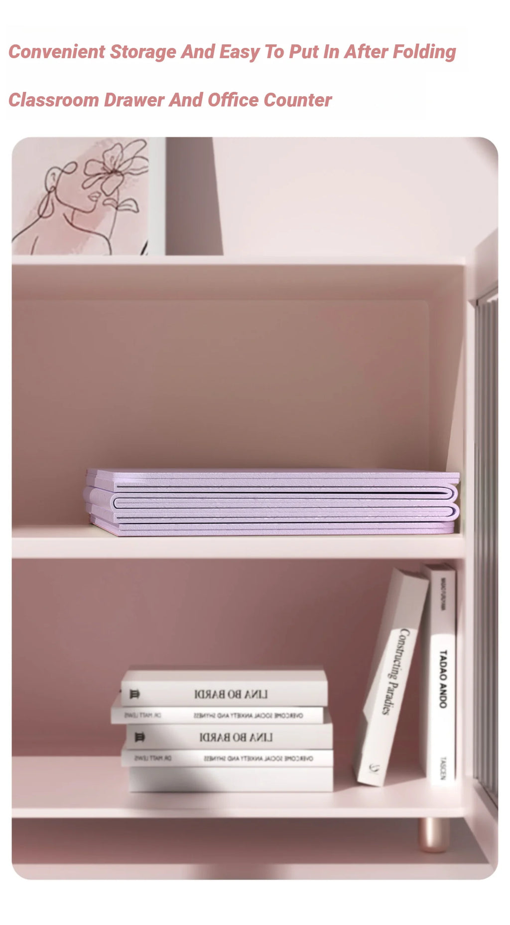 Foldable Yoga Mat Eco Friendly Folding Travel Fitness Double Sided Non-Slip For Workouts