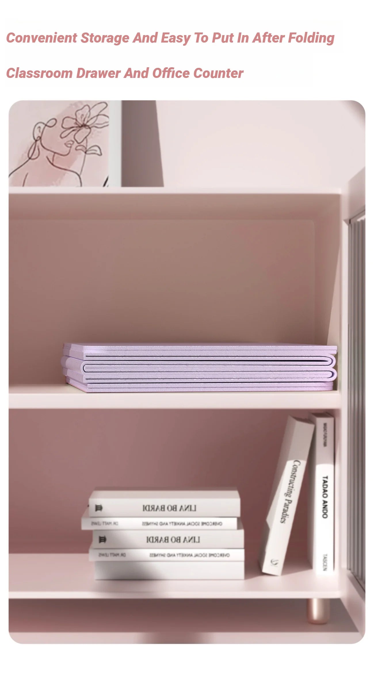 Foldable Yoga Mat Eco Friendly Folding Travel Fitness Double Sided Non-Slip For Workouts