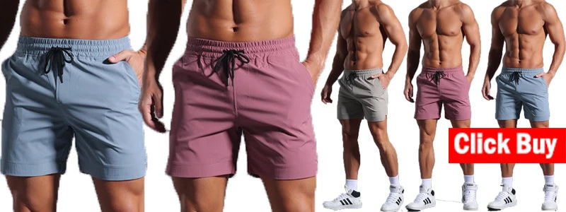Men Running Shorts Gym Sports Shorts 2 In 1 For Fitness Training