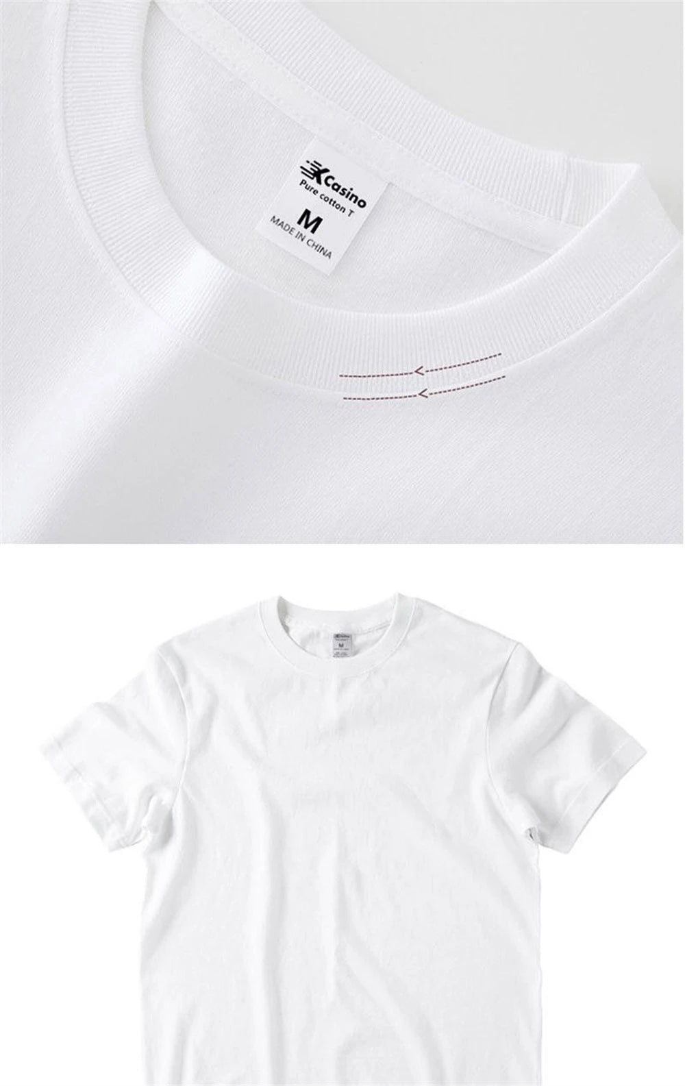 2 Pack 100% Cotton Solid T Shirts Men and Women