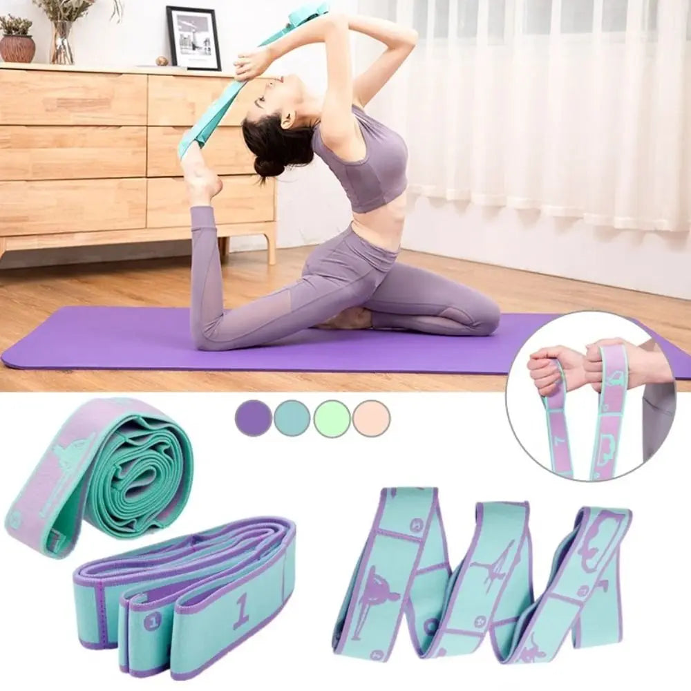 Yoga Stretching Belt Band Elastic Resistance Band For Fitness Home Workouts