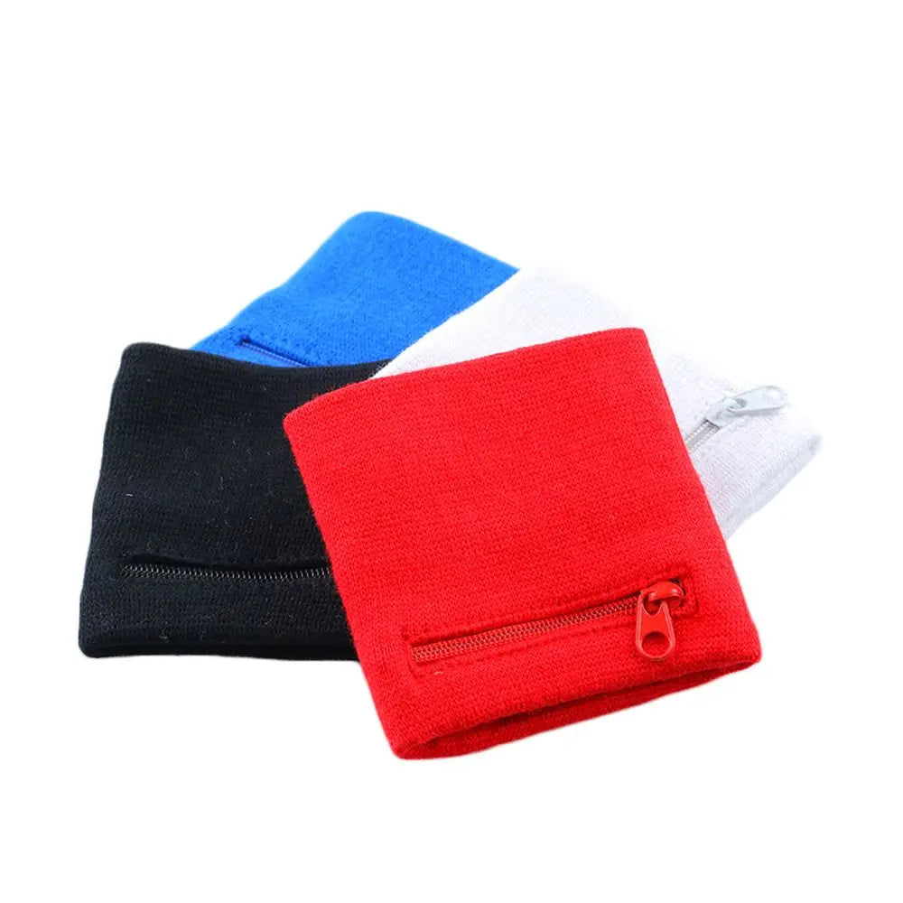 1 Piece Sports Wristband With Zipper Wrist Protection Absorbent Sleeve Towel