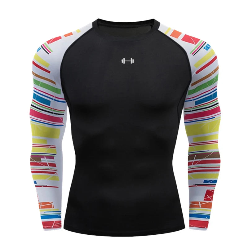 Gym Compression Dry Fit Men's Long Sleeve Fitness T-shirt