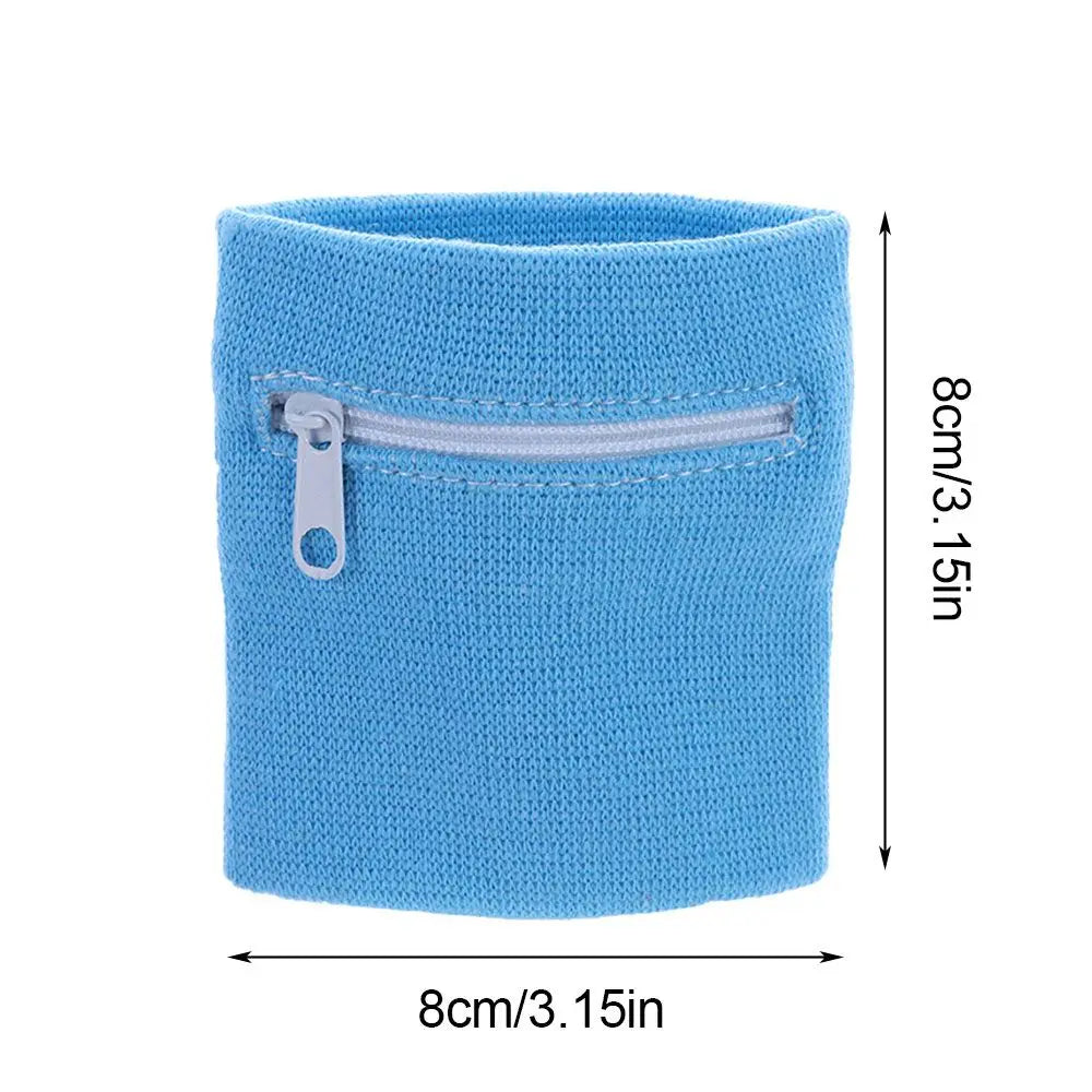1 Piece Sports Wristband With Zipper Wrist Protection Absorbent Sleeve Towel