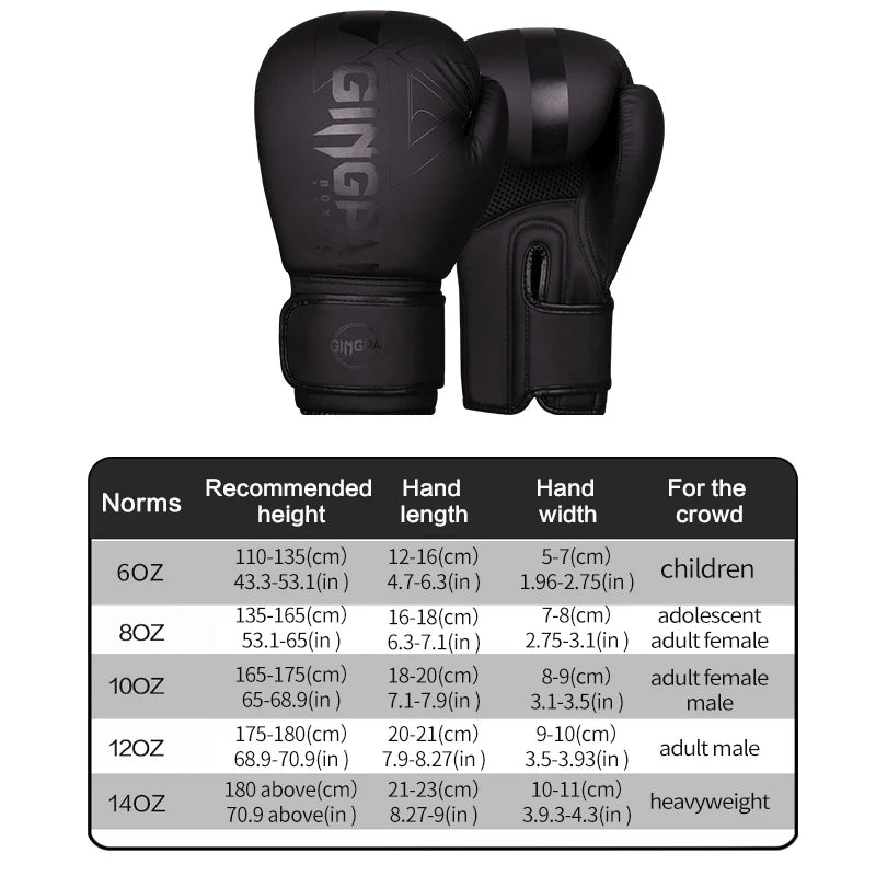 Professional 6/8/10/12/14oz Boxing Gloves
