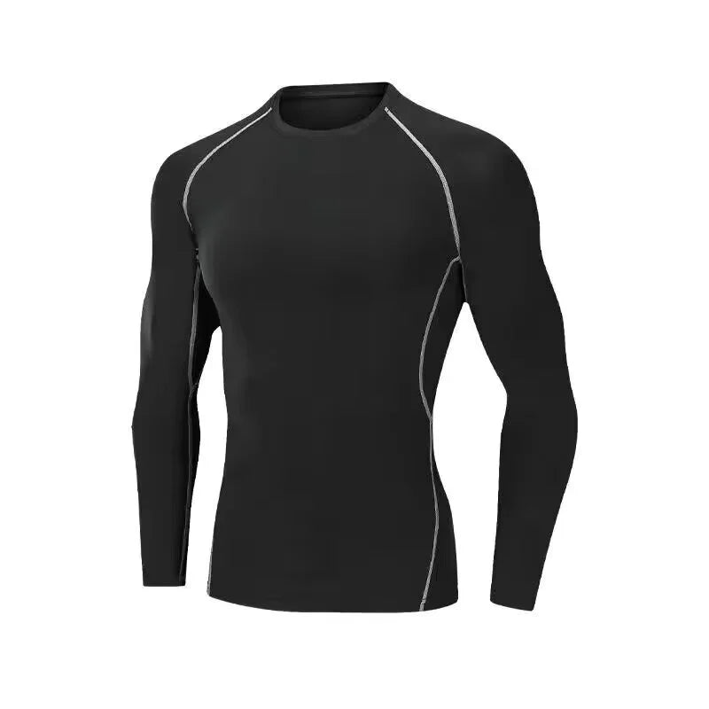 Men's Long Sleeve Compression Shirt for Running and Fitness