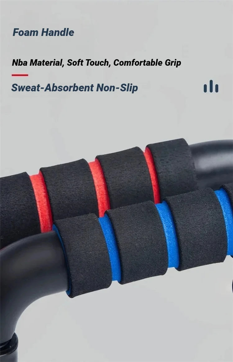 Portable Muscle Training Fitness Equipment Anti Skid Foam Handle Push Up Support