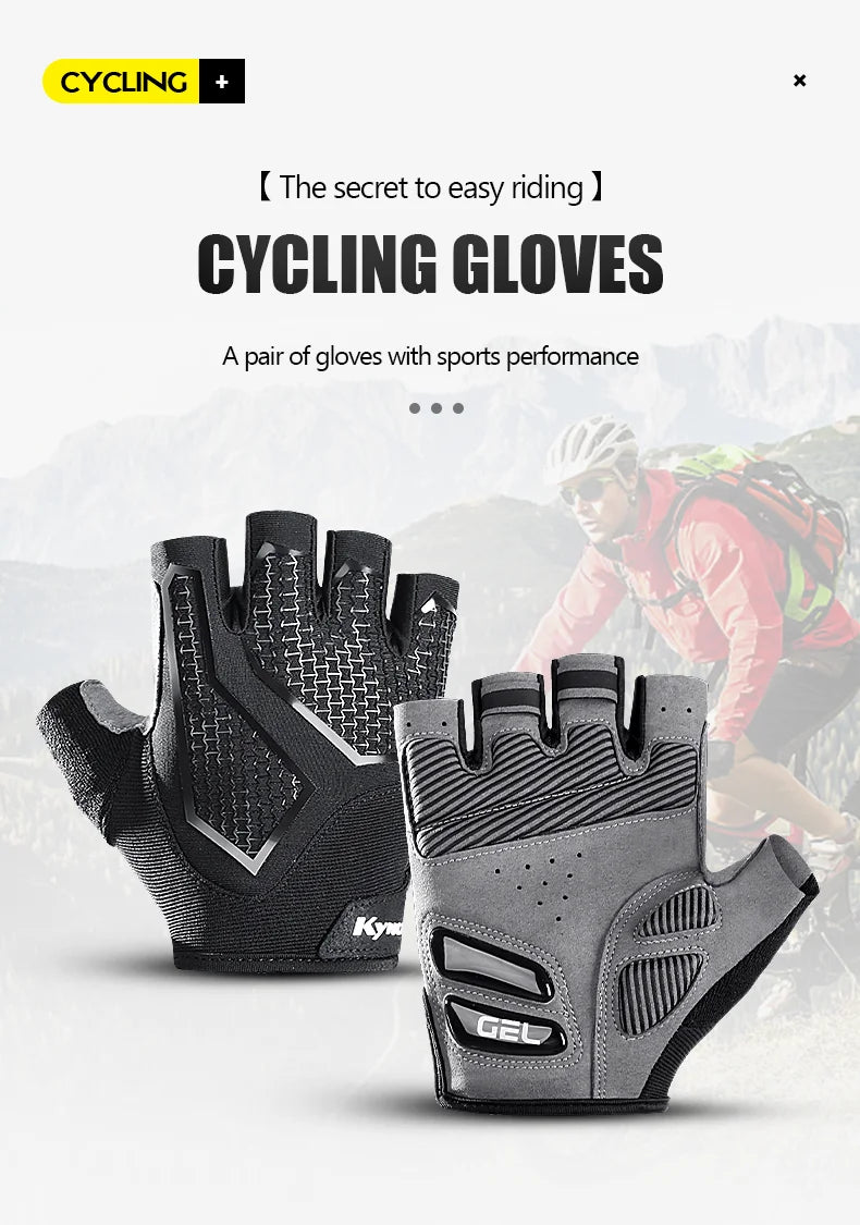 Half-Finger Cycling Gloves Black Silicone Fitness Gloves