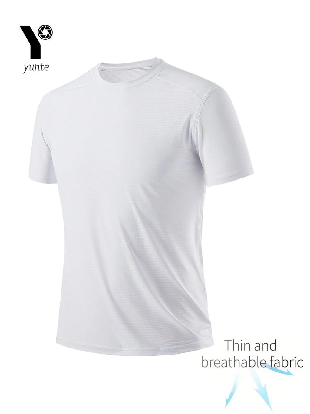 White T-Shirt 4-Pack Breathable for Fitness and Running