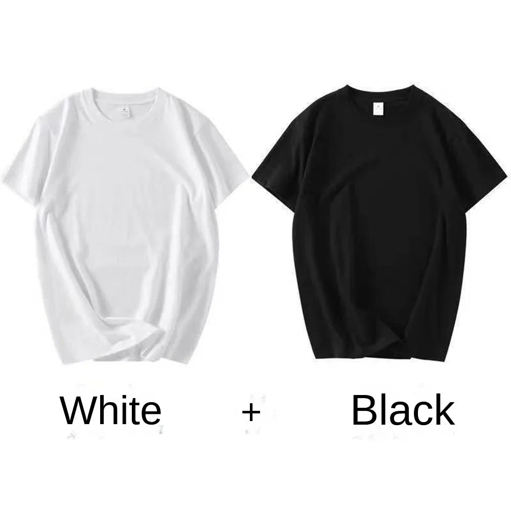 2 Pack 100% Cotton Solid T Shirts Men and Women