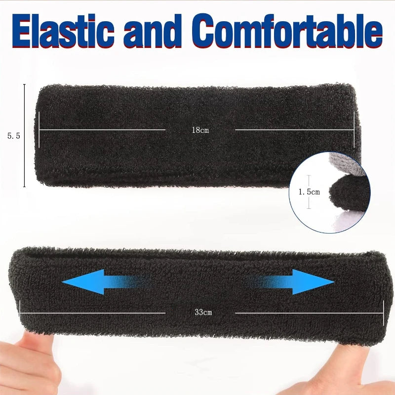 3 Pack Sweatproof Sports Headband for Men and Women