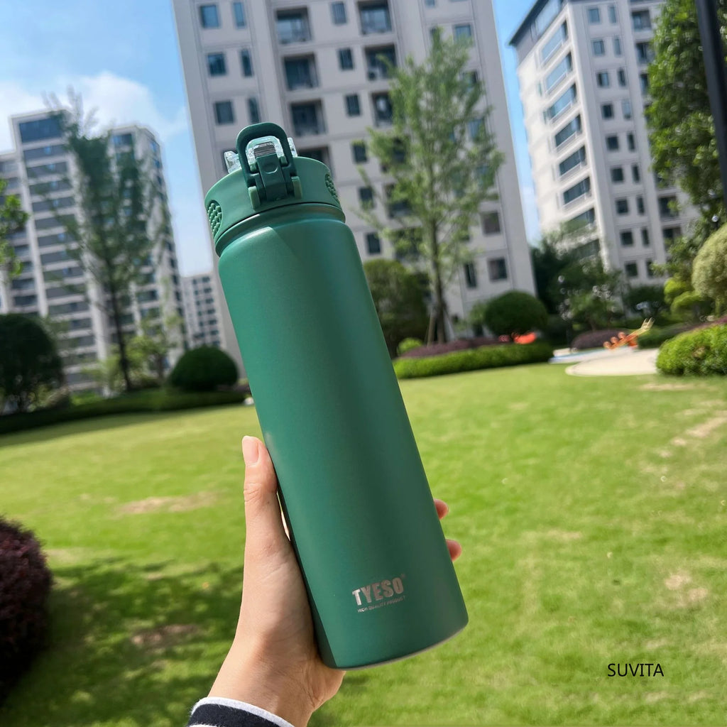 600ML/750ML Thermos Water Bottle With Straw Stainless Steel Thermal Keeps Cold and Heat