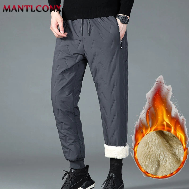Thick Warm Winter Sweatpants for Men Thermal Trousers