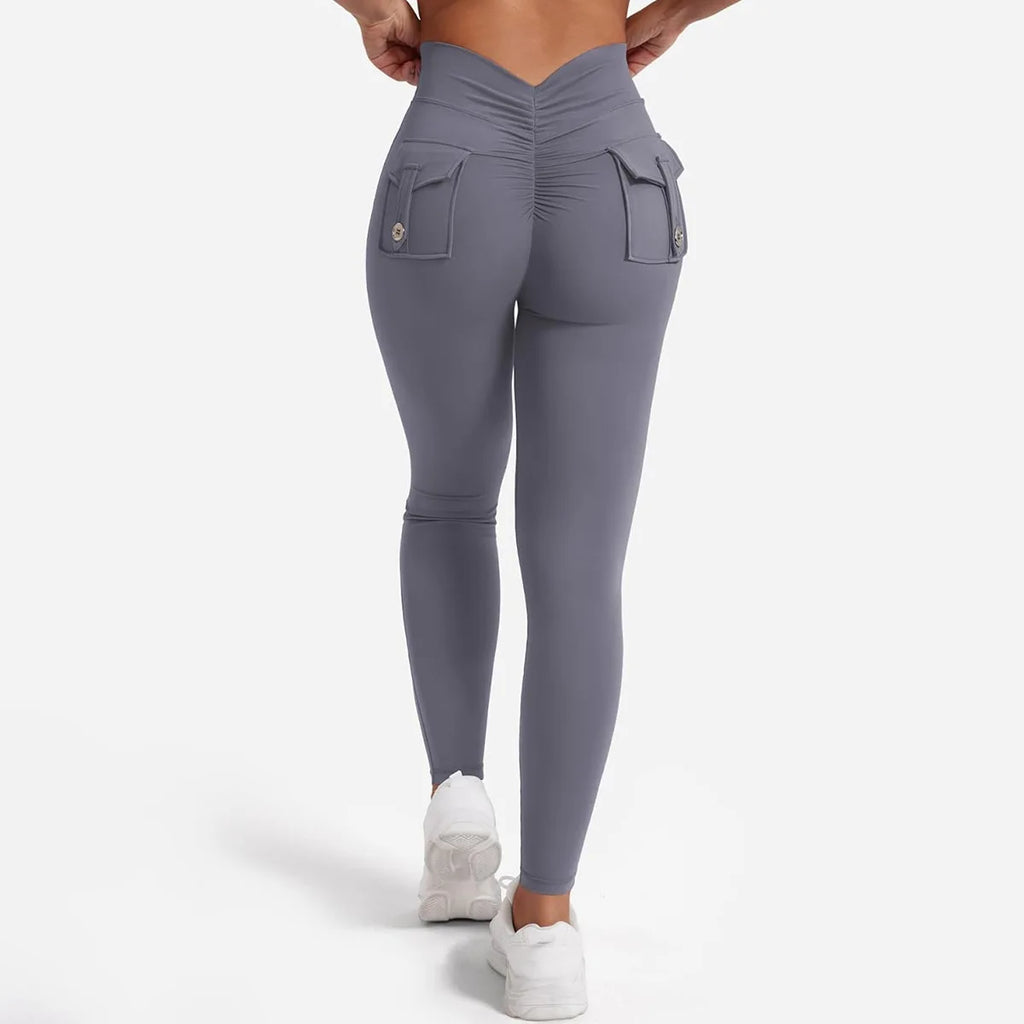 Women's Yoga Leggings With Buttocks Pocket