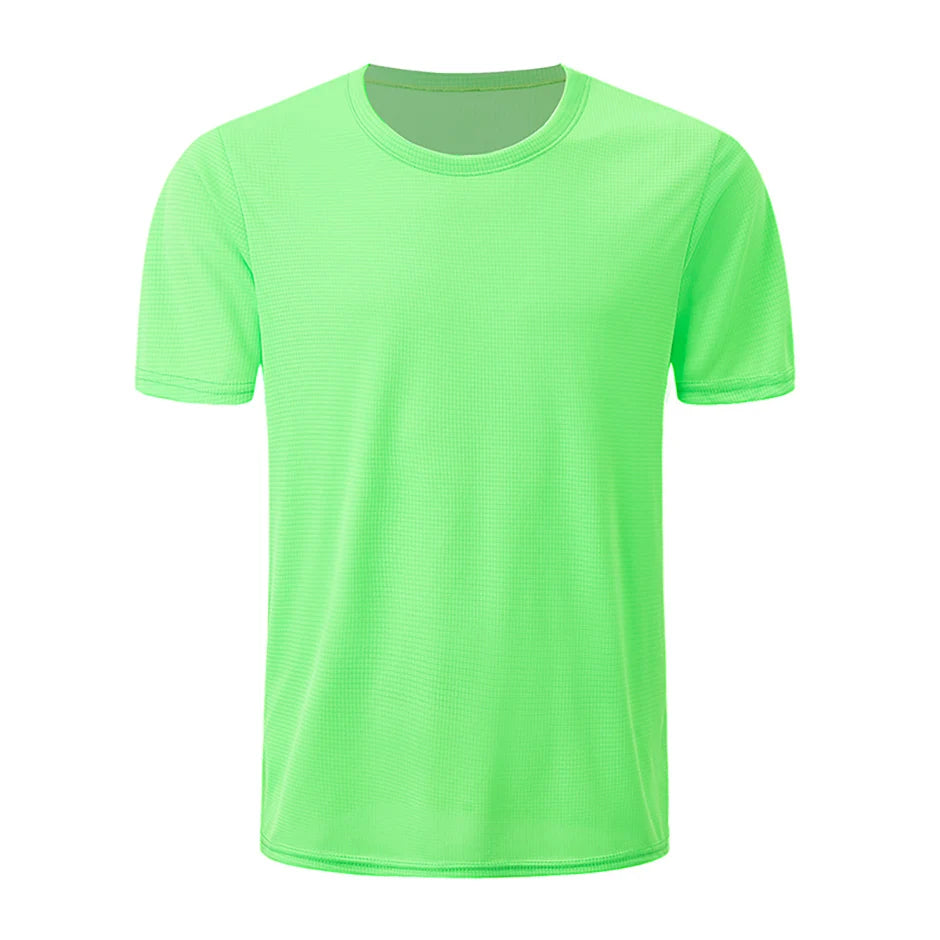 Men's Solid Color Sports Short Sleeve Fitness Shirt