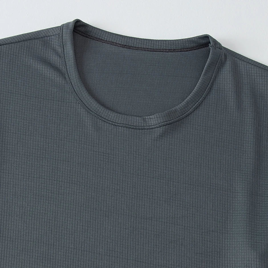 Men's Solid Color Sports Short Sleeve Fitness Shirt