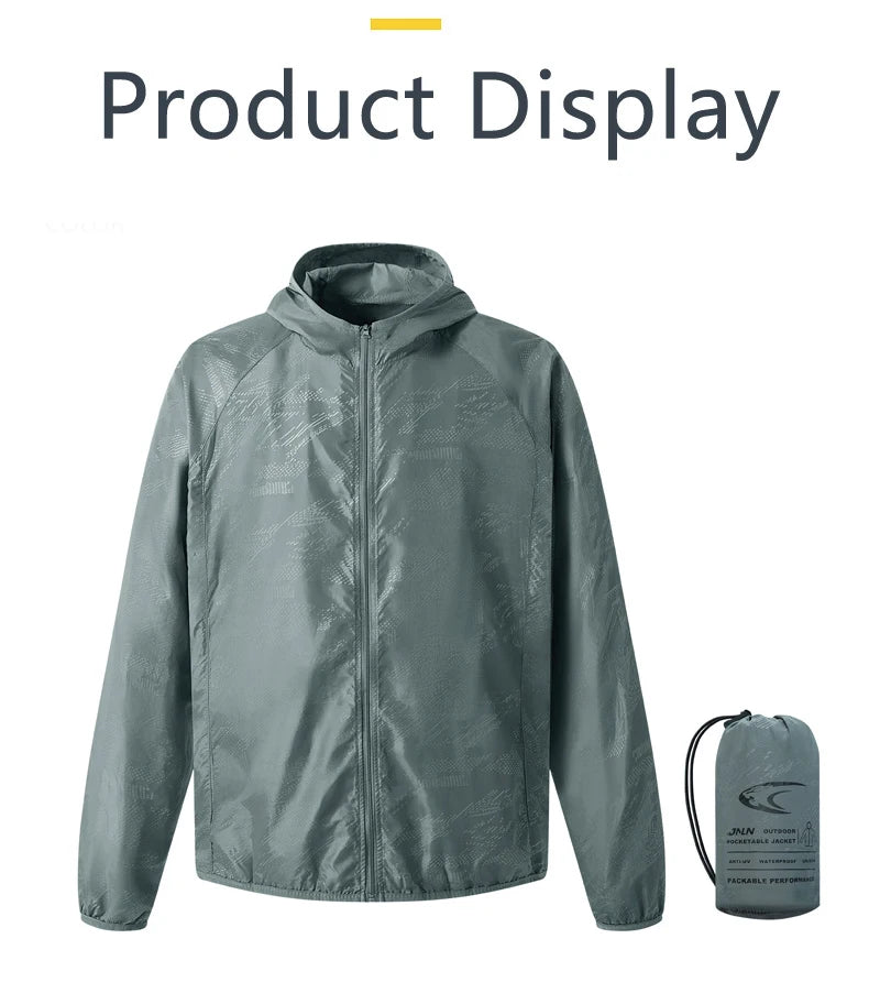 Men's Women's Waterproof Hiking Jacket Windbreaker Outdoor Coat