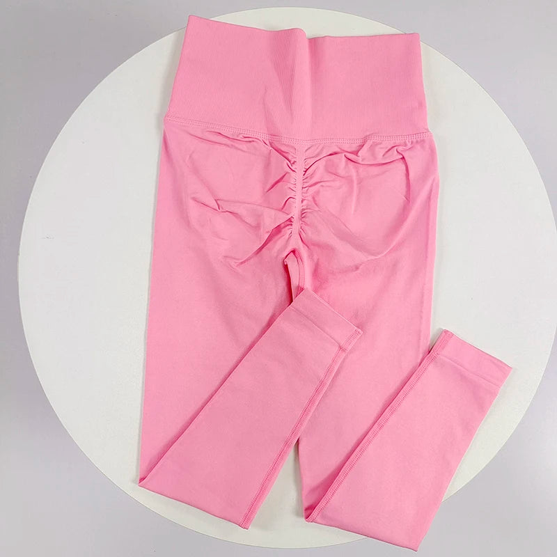 High Elastic Seamless Yoga Leggings - Women Fitness Quick Dry Push Up Sports Pants