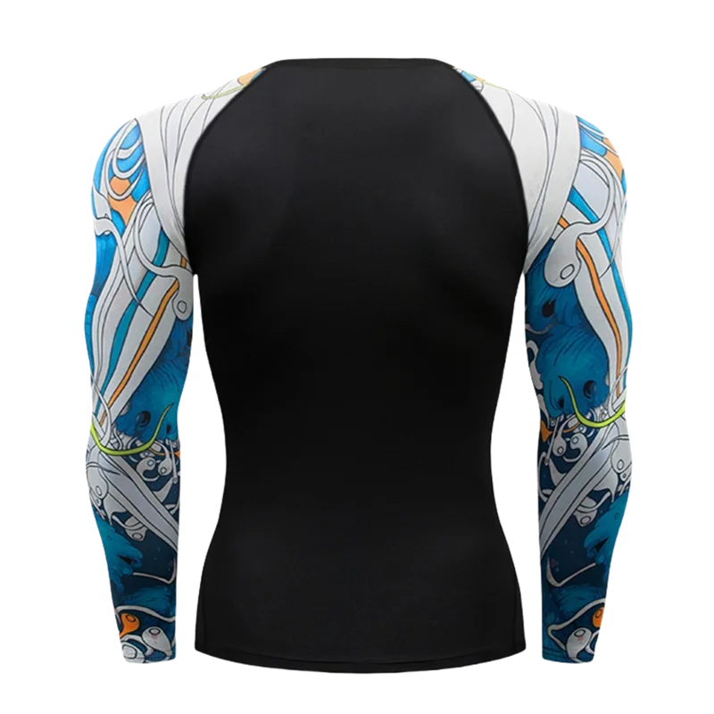 Gym Compression Dry Fit Men's Long Sleeve Fitness T-shirt
