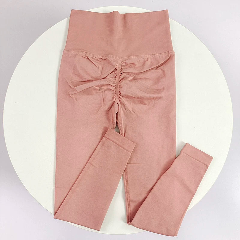 High Elastic Seamless Yoga Leggings - Women Fitness Quick Dry Push Up Sports Pants