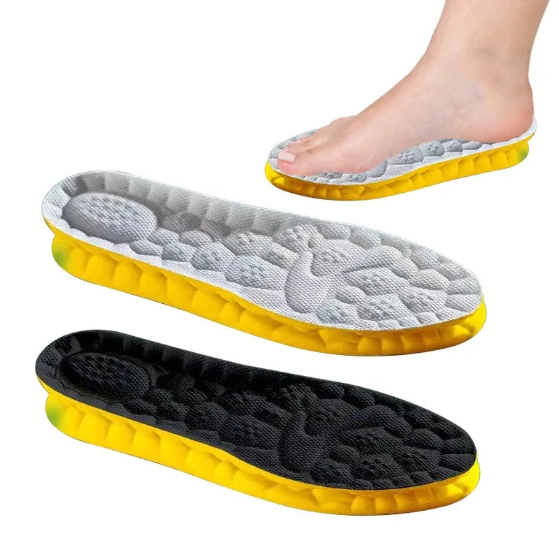 4D Cloud Technology Sports Insoles for Shoes Breathable Shock Absorption Cushion Running Insoles