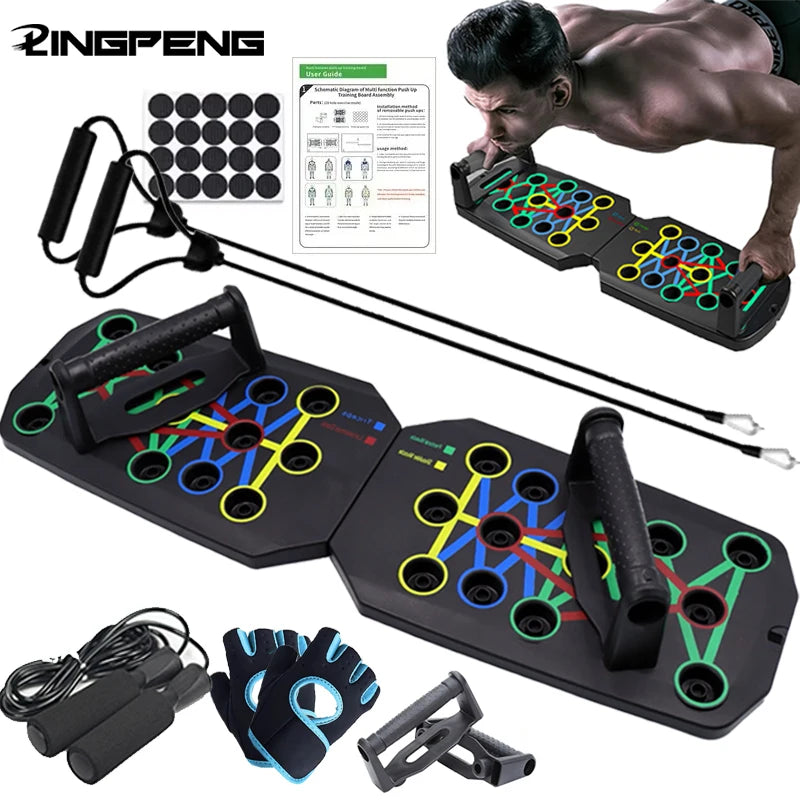 Push-up Board Set Portable Multifunctional Push-up Bar Foldable Fitness Equipment