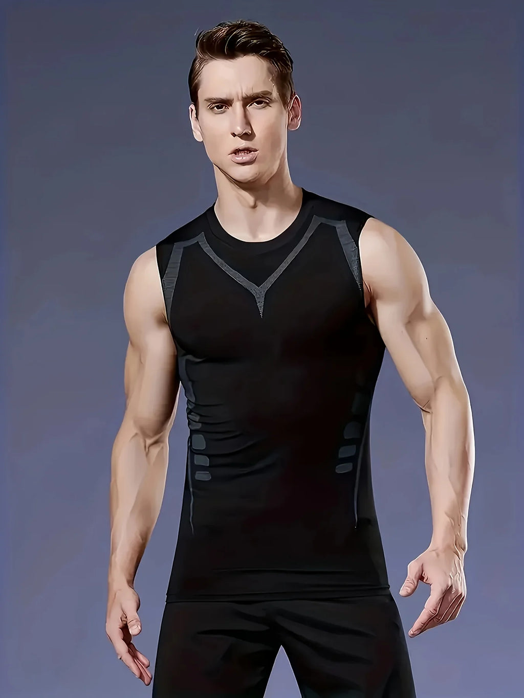 Men's Sleeveless Quick Dry Compression Tank Top For Training Fitness