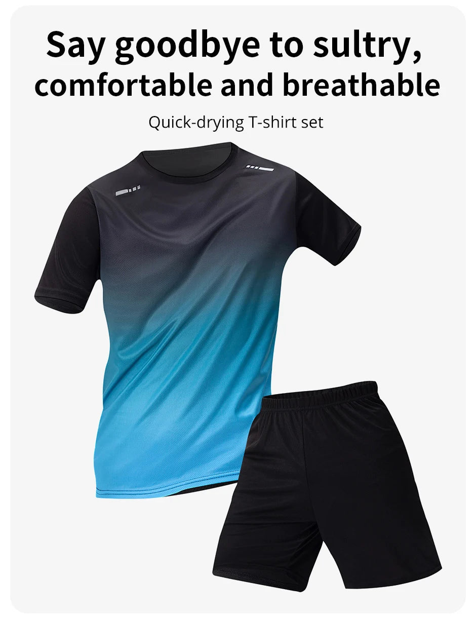 2 Piece Short Sleeved Sports Fit For Men