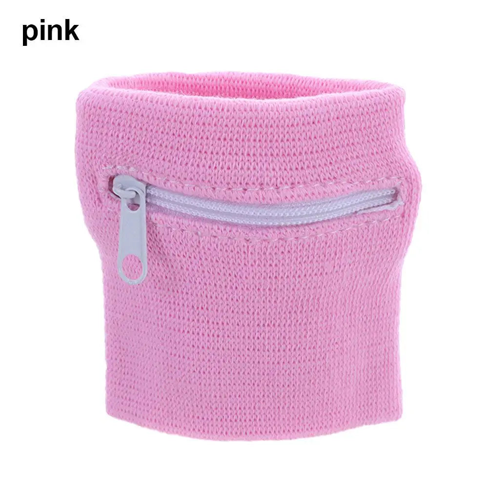 1 Piece Sports Wristband With Zipper Wrist Protection Absorbent Sleeve Towel