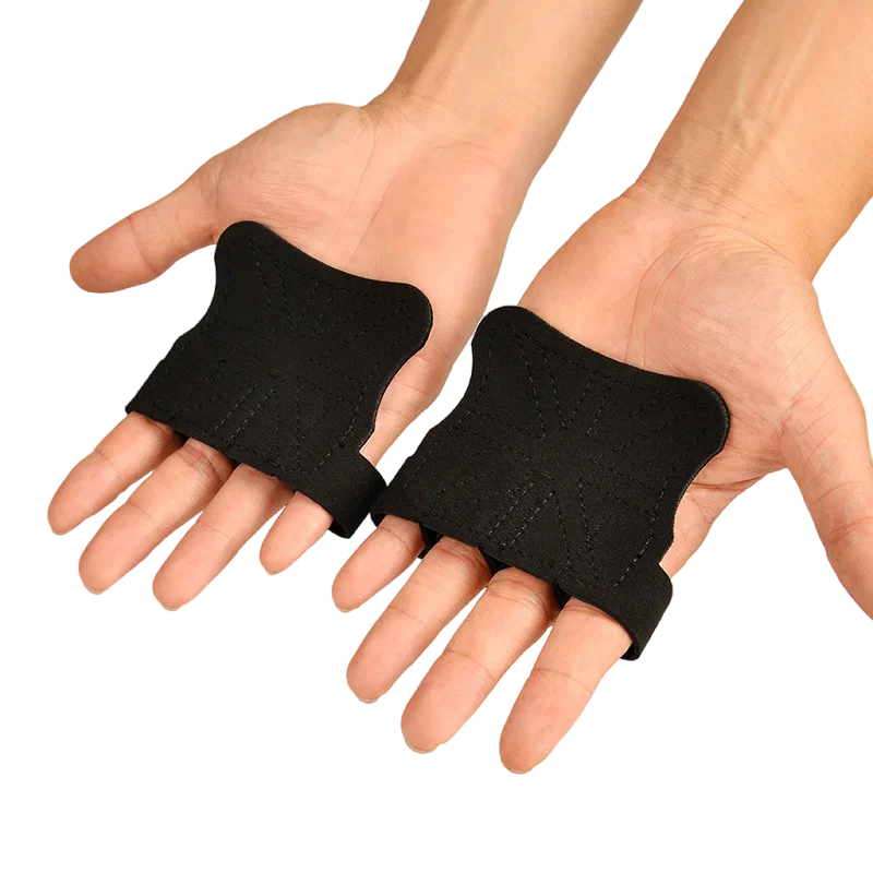 Leather Weight Lifting Training Gloves Palm Protection For Weights
