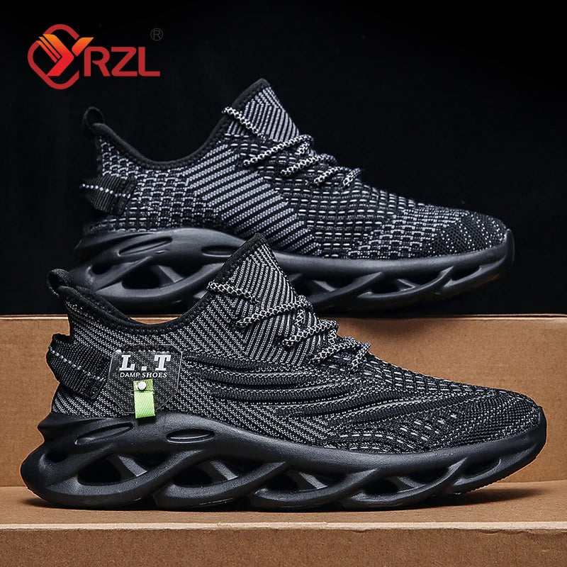 Men Sports Running Black Shoes Sneakers