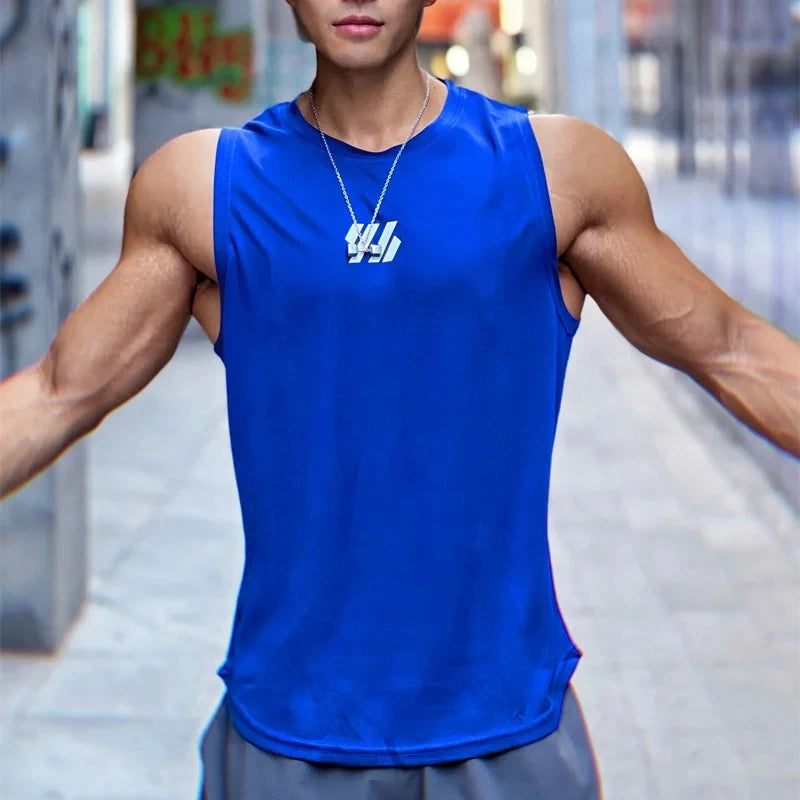 Gym Shirt Sleeveless Tank Top for Men Fitness and Sports