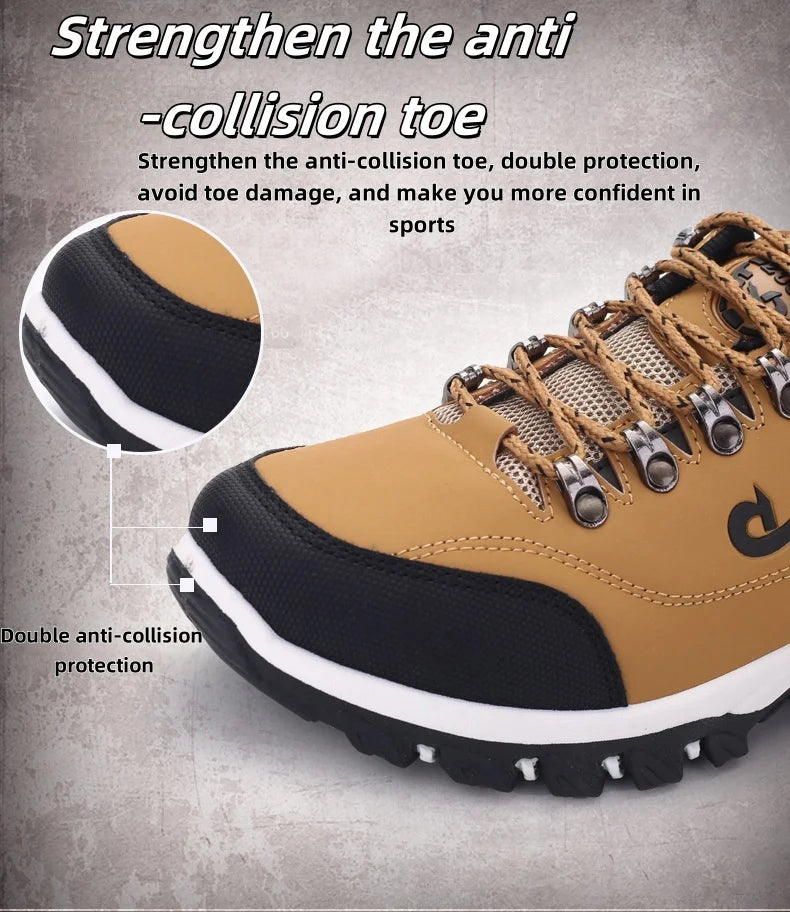 Men's Waterproof Hiking Shoes Outdoor Leather Sports Shoes