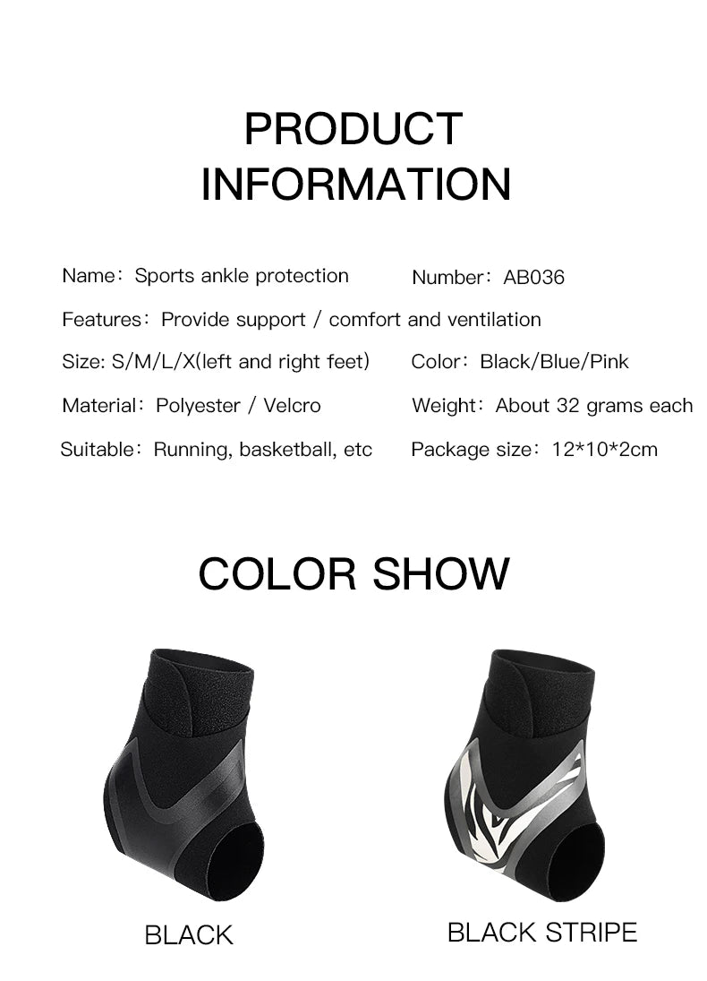 Ankle Support Elastic Breathable Ankle Brace Adjustable Compression Brace