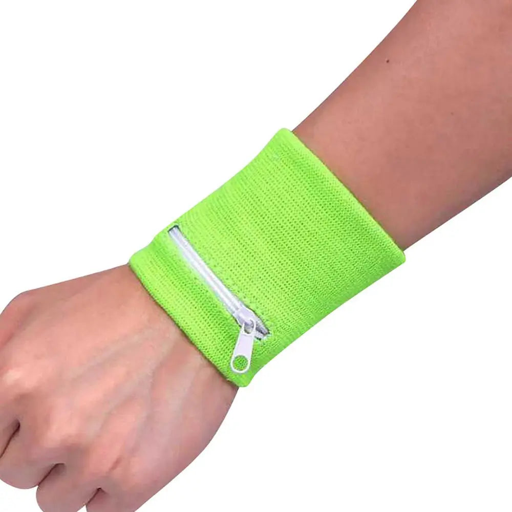 1 Piece Sports Wristband With Zipper Wrist Protection Absorbent Sleeve Towel