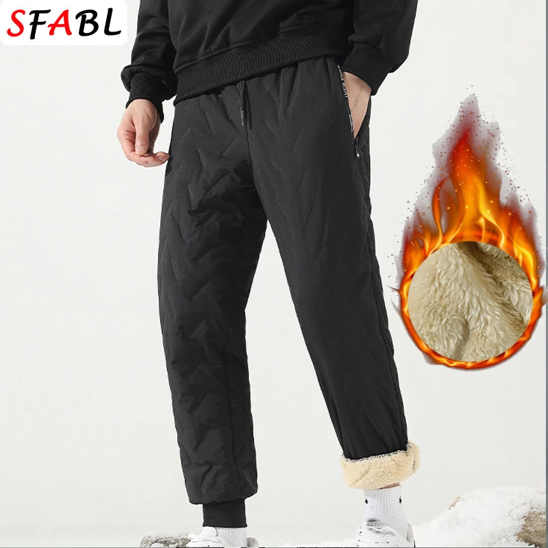 Thick Warm Winter Sweatpants for Men Thermal Trousers