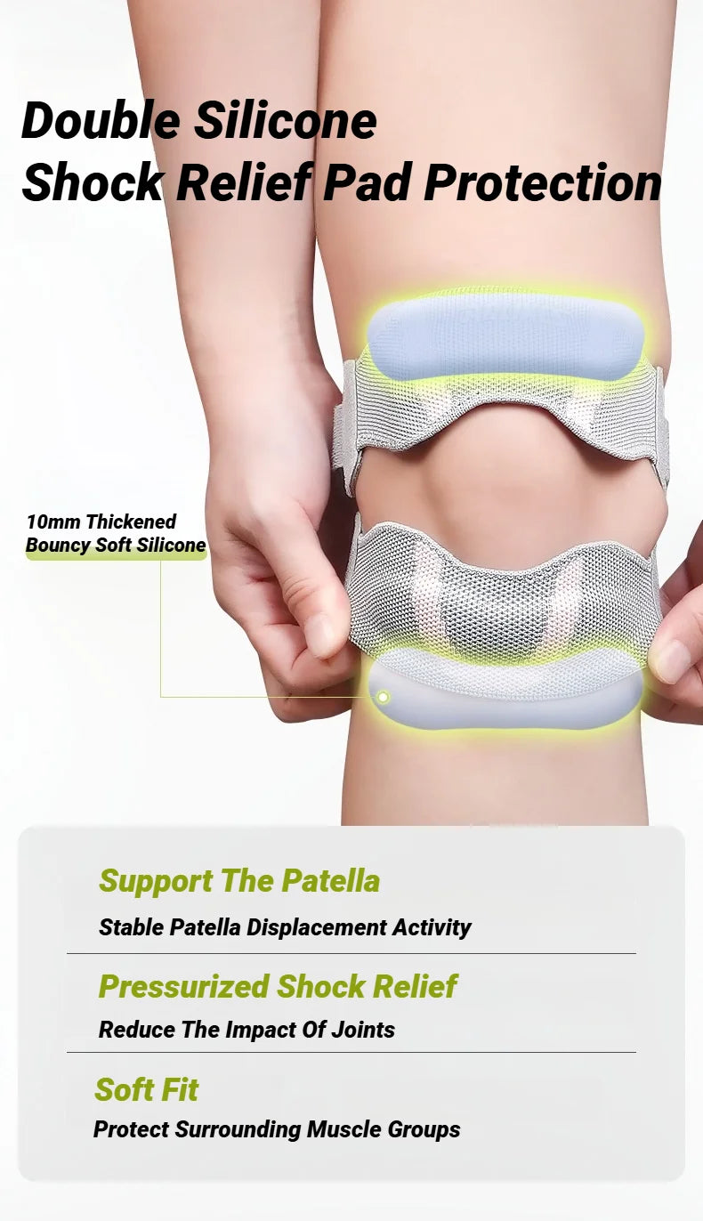 Patella Knee Strap With Silicone Pad For Patellar Tendon Support Adjustable Compression Sports Brace