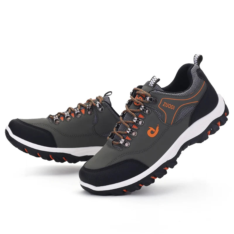 Men's Waterproof Hiking Shoes Outdoor Leather Sports Shoes