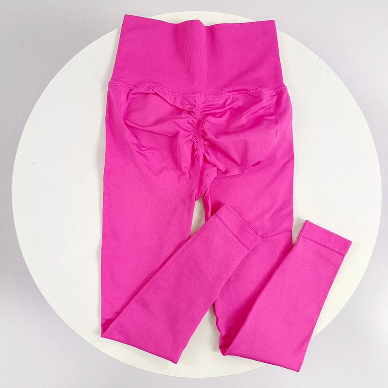 High Elastic Seamless Yoga Leggings - Women Fitness Quick Dry Push Up Sports Pants