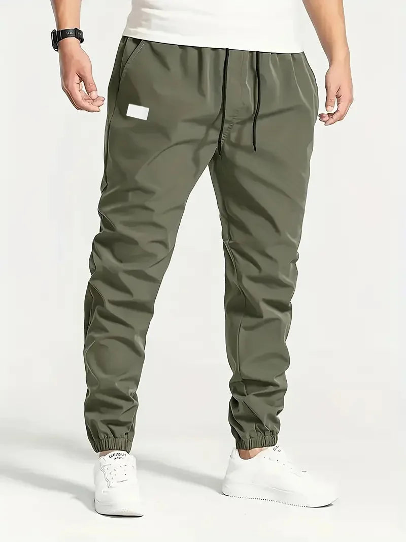 Men Pants Sports Casual Joggers Solid Color