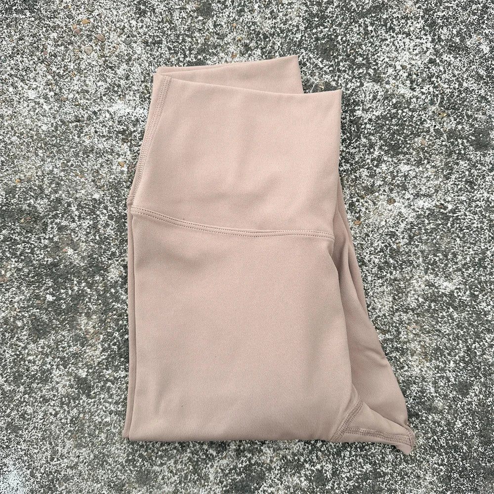 Solid Color High Waist Yoga Leggings For Women