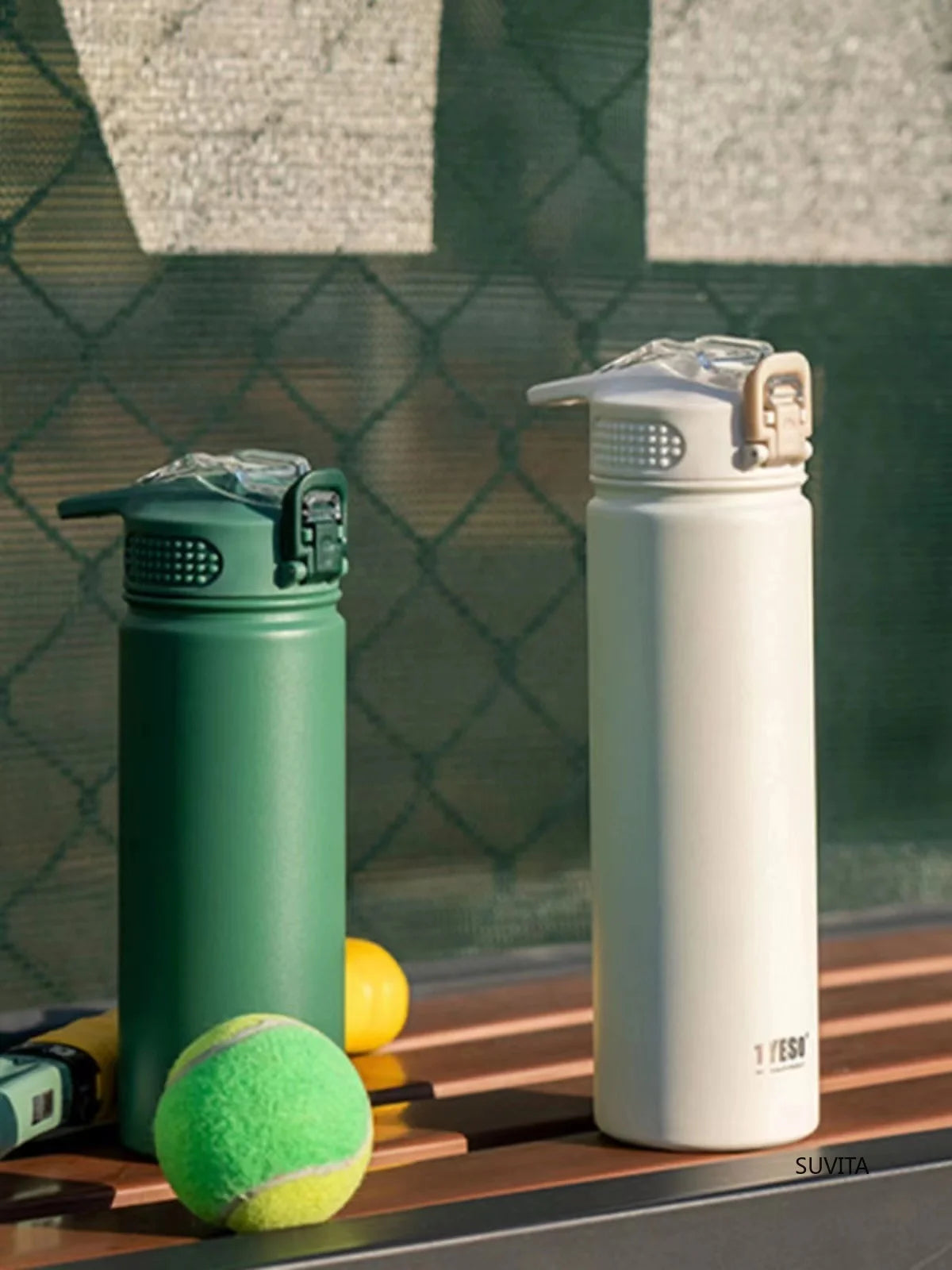 600ML/750ML Thermos Water Bottle With Straw Stainless Steel Thermal Keeps Cold and Heat